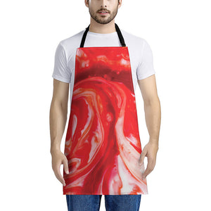 Red Acid Melt Print Apron