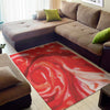 Red Acid Melt Print Area Rug