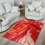 Red Acid Melt Print Area Rug