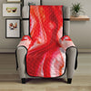 Red Acid Melt Print Armchair Protector