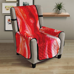 Red Acid Melt Print Armchair Protector