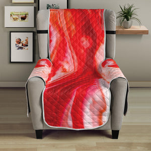 Red Acid Melt Print Armchair Protector