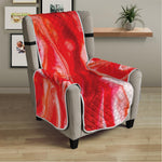 Red Acid Melt Print Armchair Protector