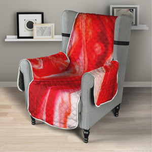 Red Acid Melt Print Armchair Protector