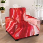 Red Acid Melt Print Armchair Slipcover