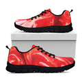 Red Acid Melt Print Black Running Shoes