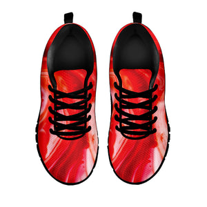 Red Acid Melt Print Black Sneakers