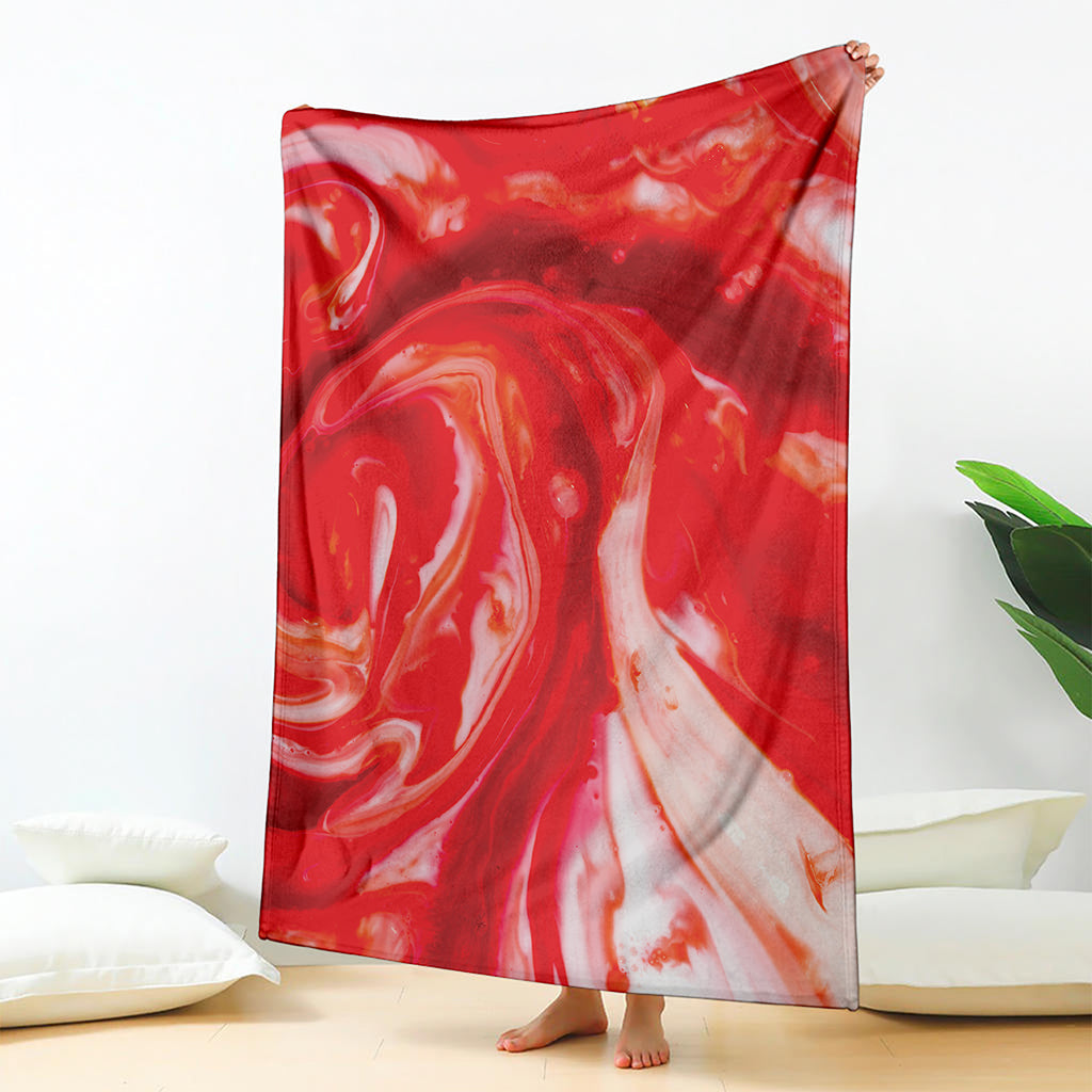 Red Acid Melt Print Blanket