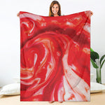 Red Acid Melt Print Blanket