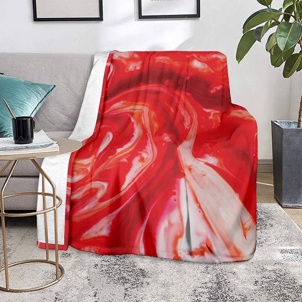 Red Acid Melt Print Blanket