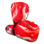 Red Acid Melt Print Boxing Gloves