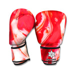 Red Acid Melt Print Boxing Gloves