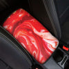 Red Acid Melt Print Car Center Console Cover