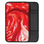 Red Acid Melt Print Car Center Console Cover