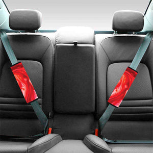 Red Acid Melt Print Car Seat Belt Covers