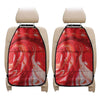 Red Acid Melt Print Car Seat Organizers