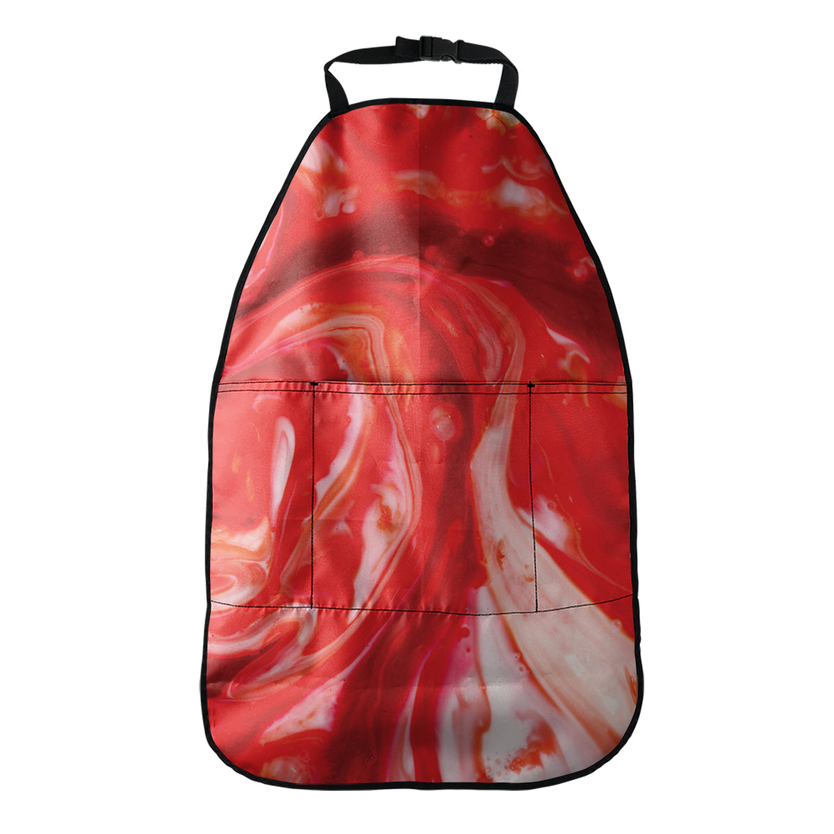 Red Acid Melt Print Car Seat Organizers