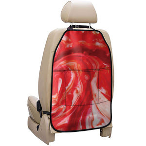 Red Acid Melt Print Car Seat Organizers