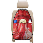 Red Acid Melt Print Car Seat Organizers