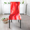 Red Acid Melt Print Dining Chair Slipcover