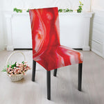 Red Acid Melt Print Dining Chair Slipcover