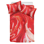 Red Acid Melt Print Duvet Cover Bedding Set