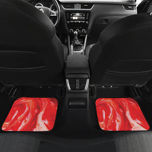 Red Acid Melt Print Front and Back Car Floor Mats