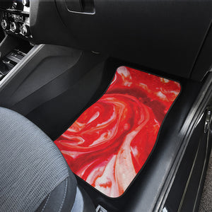 Red Acid Melt Print Front Car Floor Mats