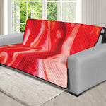 Red Acid Melt Print Futon Protector