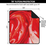 Red Acid Melt Print Futon Protector