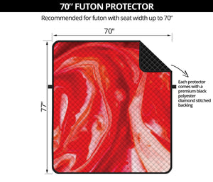 Red Acid Melt Print Futon Protector