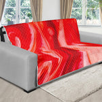 Red Acid Melt Print Futon Protector