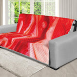 Red Acid Melt Print Futon Protector