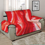 Red Acid Melt Print Half Sofa Protector