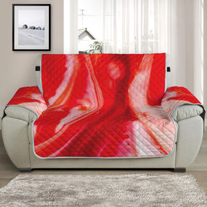 Red Acid Melt Print Half Sofa Protector