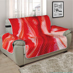 Red Acid Melt Print Half Sofa Protector