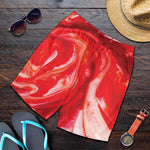 Red Acid Melt Print Men's Shorts