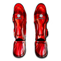 Red Acid Melt Print Muay Thai Shin Guards