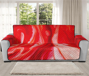 Red Acid Melt Print Oversized Sofa Protector