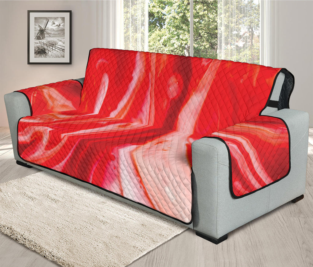 Red Acid Melt Print Oversized Sofa Protector