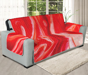 Red Acid Melt Print Oversized Sofa Protector