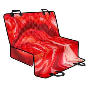 Red Acid Melt Print Pet Car Back Seat Cover