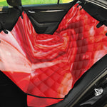 Red Acid Melt Print Pet Car Back Seat Cover