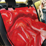 Red Acid Melt Print Pet Car Back Seat Cover