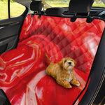 Red Acid Melt Print Pet Car Back Seat Cover