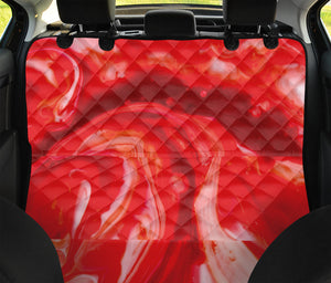 Red Acid Melt Print Pet Car Back Seat Cover