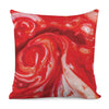 Red Acid Melt Print Pillow Cover