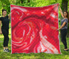 Red Acid Melt Print Quilt