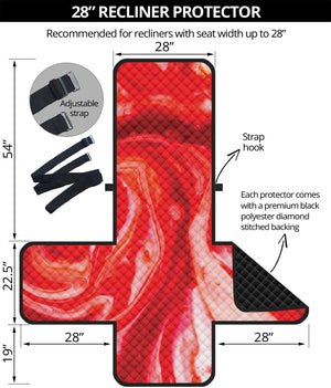 Red Acid Melt Print Recliner Protector