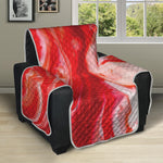 Red Acid Melt Print Recliner Protector